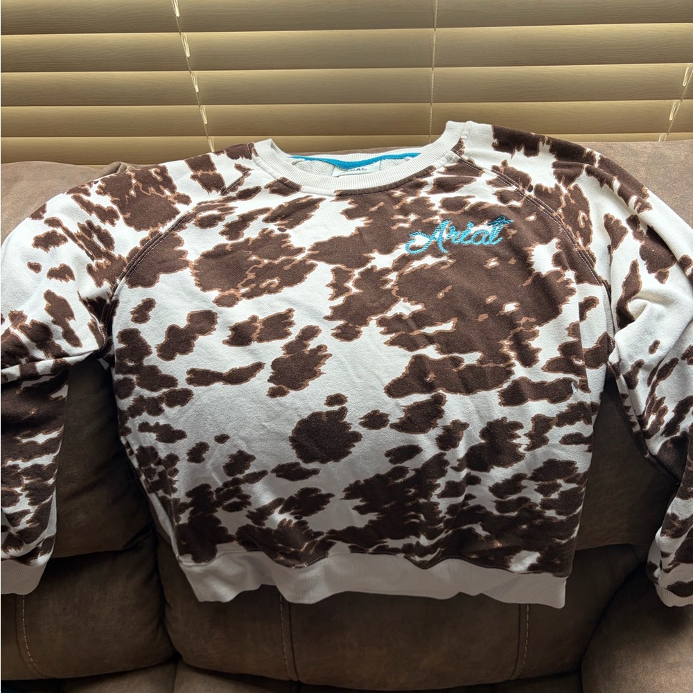 Ariat Cream and Brown Patterned Top